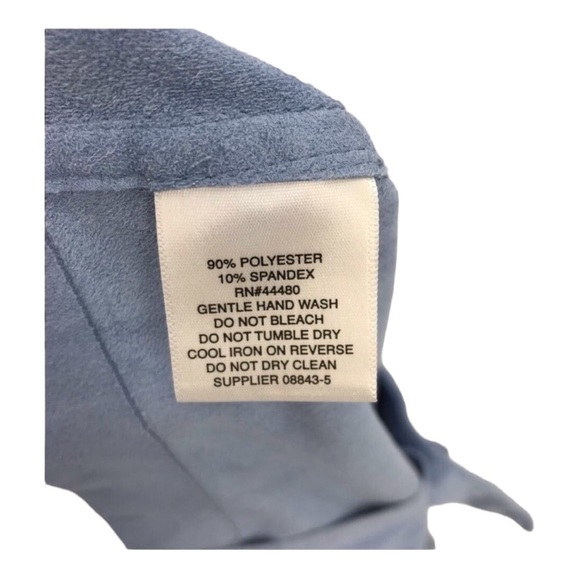 4/$45 BELLE SKY Vintage Pale Blue Sueded Look Flared Mini Length Skirt Curvy 14 - Picture 7 of 7